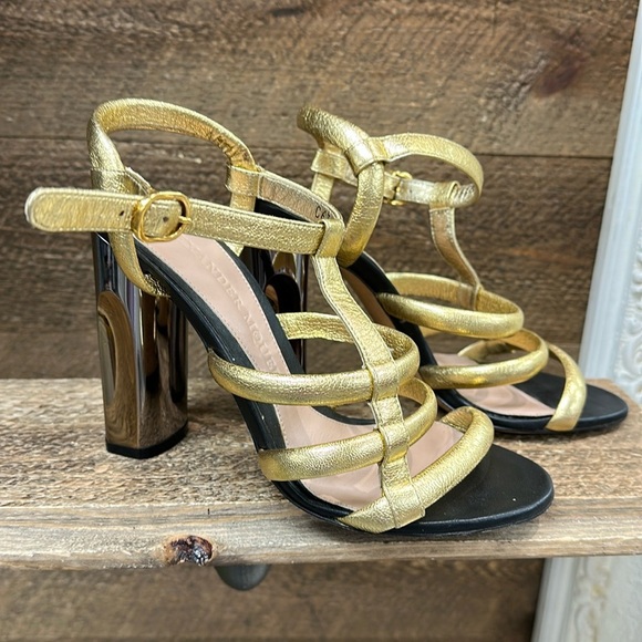 Alexander McQueen - Sandal pelle s. Cuoio gold - Picture 2 of 8